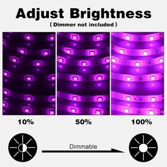 9mm 12V Pembe Bağ LED Yüksek Kaliteli Devre Kartı ile Birlikte (50 Adet) - 5