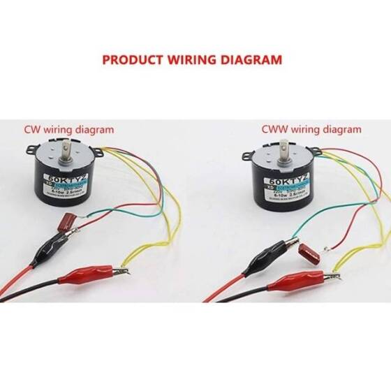 AC 110V 6W 50RPM 50KTYZ Senkron Motor Kalıcı Mıknatıslı - 5
