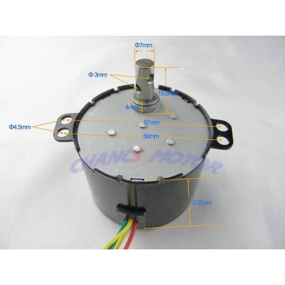 AC 110V 6W 60RPM 50KTYZ Senkron Motor Kalıcı Mıknatıslı - 3