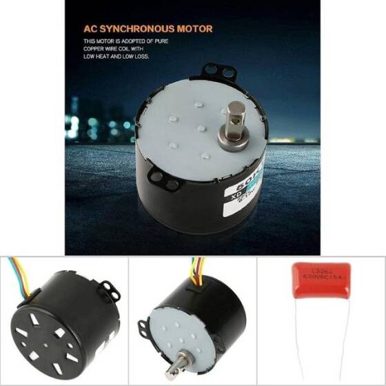 AC 220V 6W 10RPM 50KTYZ Senkron Motor Kalıcı Mıknatıslı - 4