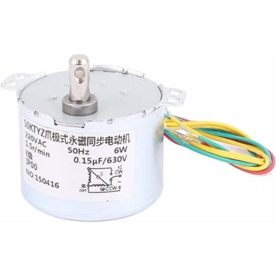 AC 220V 6W 60RPM 50KTYZ Senkron Motor Kalıcı Mıknatıslı - 2