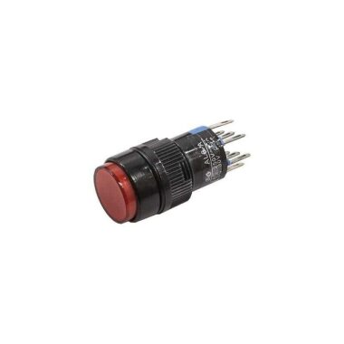 AL6-A 16mm 24V Kırmızı Anahtarlı Buton - Görsu Elektronik
