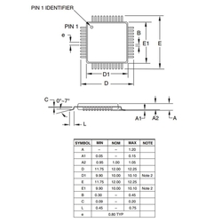 ATMEGA32-16AU 8-Bit 16MHz SMD Mikrodenetleyici TQFP44 - 3
