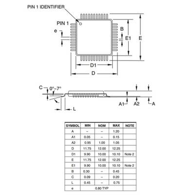 ATMEGA32-16AU 8-Bit 16MHz SMD Mikrodenetleyici TQFP44 - 3