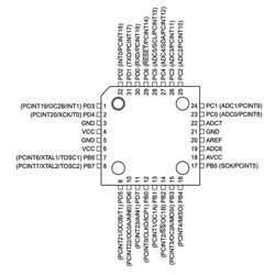 ATMEGA328PU-TH SMD 8-Bit 20MHz Mikrodenetleyici TQFP-32 - 1