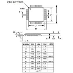 ATMEGA32A-AU SMD 8-Bit 16Mhz Mikrodenetleyici TQFP-44 - 3