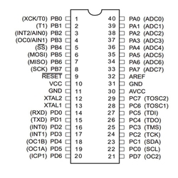 ATMEGA32A-PU 8-Bit 16MHz Mikrodenetleyici DIP-40 - 2