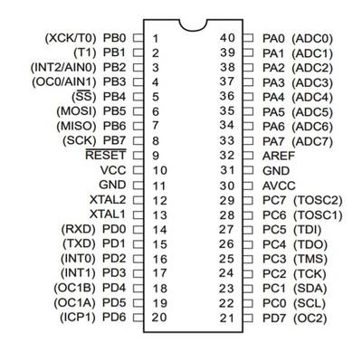 ATMEGA32A-PU 8-Bit 16MHz Mikrodenetleyici DIP-40 - 2