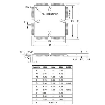 ATMEGA8-16AUR 8-Bit 16MHz SMD Mikrodenetleyici TQFP32 - 3