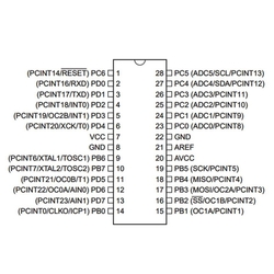 ATMEGA88PA-PU 8-Bit 20MHz Mikrodenetleyici DIP-28 - 2