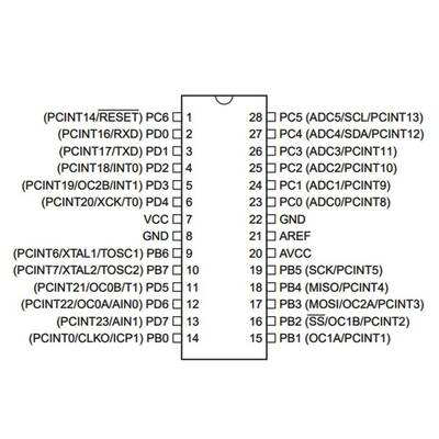 ATMEGA88PA-PU 8-Bit 20MHz Mikrodenetleyici DIP-28 - 2