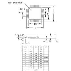 ATMEGA8A-AU SMD 8-Bit 16Mhz Mikrodenetleyici TQFP-32 - 3
