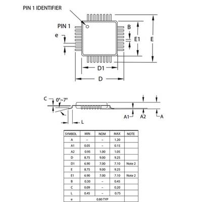 ATMEGA8A-AU SMD 8-Bit 16Mhz Mikrodenetleyici TQFP-32 - 3