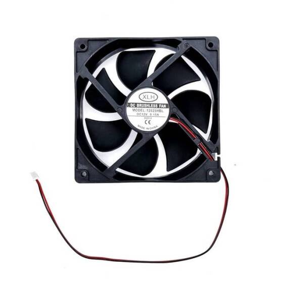 Beyaz 12025 12V DC Led Sessiz Çift Diyaframlı Sessiz Egzoz Fan 33 Işık Boyutu:120x120x25mm - 1