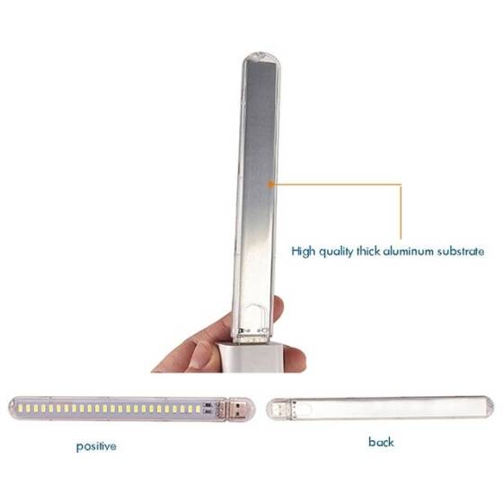 Beyaz Mini U Şekilli Gece Lambası 24 Led 5V - 3