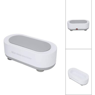 Beyaz Mini Ultrasonik Temizleme Makinesi - Pilsiz - 3