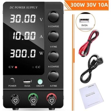 Beyaz SPPS1203D 120V 3A Renkli Ekranlı DC Güç Kaynağı 220V EU Fişli - 5