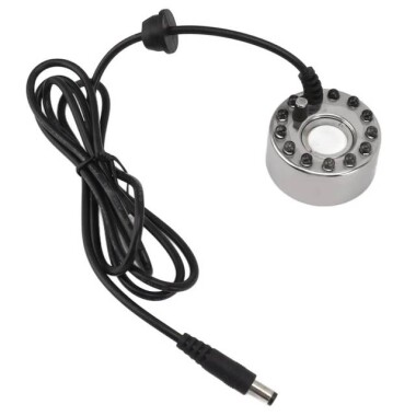 DC 24V 16mm 12 LED Alaşımlı Hava Nemlendirici Mist Maker Nebulizatör 46x38mm - 1