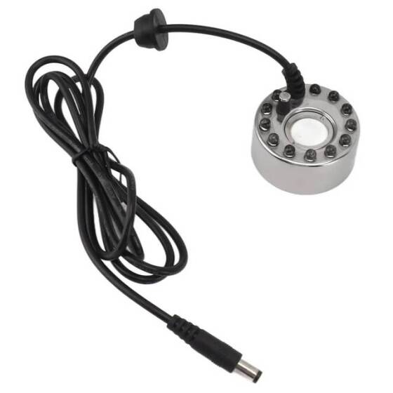 DC 24V 16mm 12 LED Alaşımlı Hava Nemlendirici Mist Maker Nebulizatör 46x38mm - 1