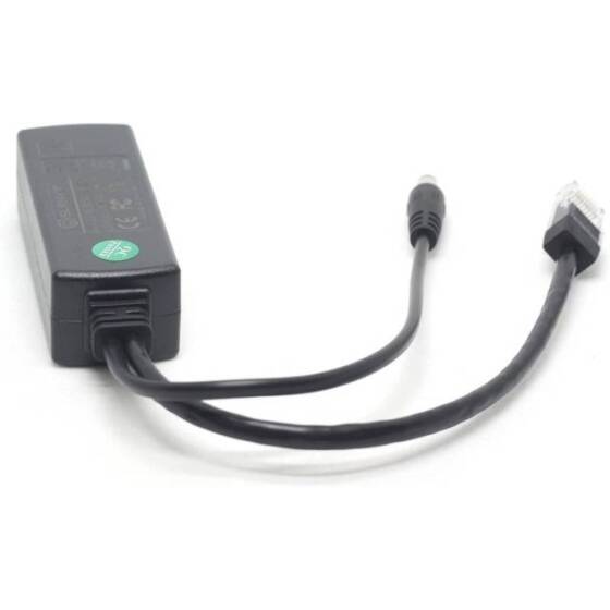 DC5.5x2.1mm Gigabit PoE Ayırıcı 48V - 5V 2.4A - 4