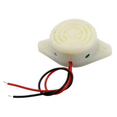 Devreli Buzzer 3-24V 90dB Siren 30mm Beyaz - Görsu Elektronik