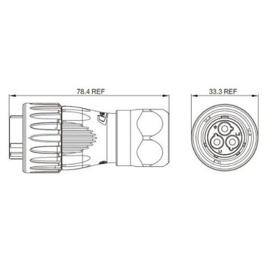 DH-24-C10PE-03-001A 10 Pin Su Geçirmez Konnektör - Erkek - 2