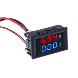 Digital Voltmetre Ampermetre DC 0-100V 0-10A Dual - 1