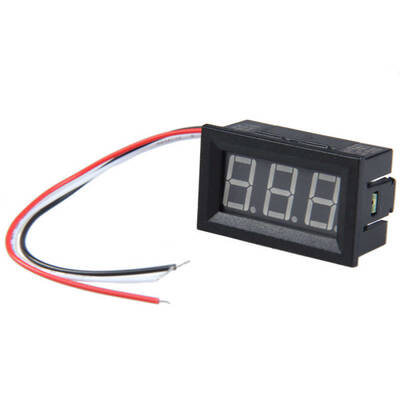 Digital Voltmetre DC 0-100V 3 Kablolu - 1