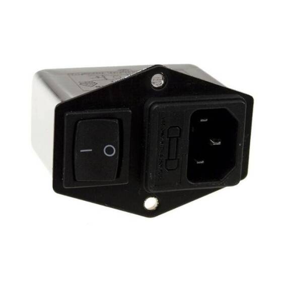 DL-3DZ2KR EMI Filtre 3A Anahtarlı Erkek Power Soketi - Sigorta Yuvalı - 1