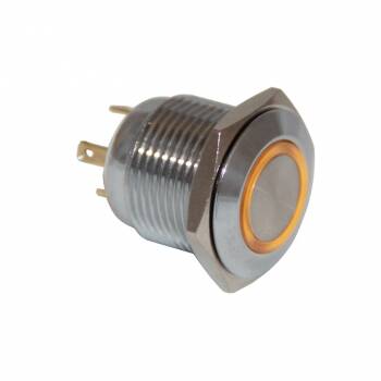 DRN416 16mm Metal Kırmızı Ledli Yaylı Buton - 1