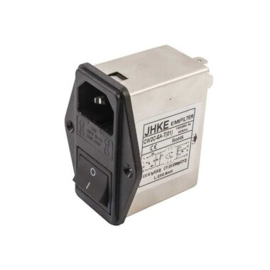 EMI Filtre 6A Anahtarlı Erkek Power Soketi - Sigorta Yuvalı - JHKE