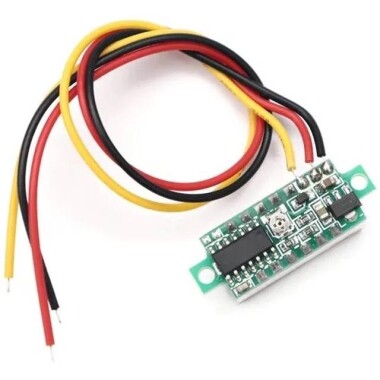 0.28 Inch 0-100V Three Wire DC Voltmeter Red - 2