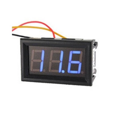 0.56 inch 0-30V Three Wire DC Voltmeter Blue - 2