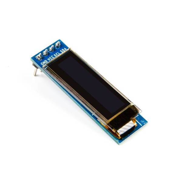 0.91 inch 128x32 I2C IIC Serial OLED LCD Display Module(With GND VCC) Blue SSD1306 Chip - 10