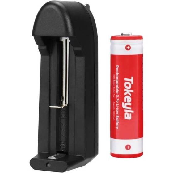 1-Channel EU Plug Universal 18650 Battery Charger Li ion Rechargeable Smart Charger - 1