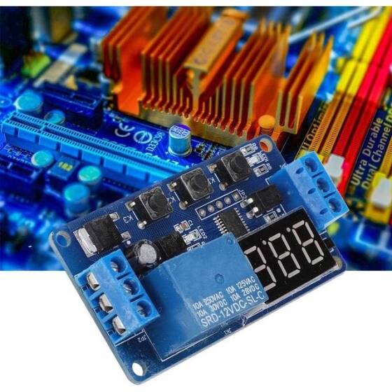 1 Channel Relay Module 12V Adjustable Trigger Delay Cycle Timing Pull-in Switch-on Switch - 2