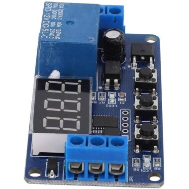 1 Channel Relay Module 12V Adjustable Trigger Delay Cycle Timing Pull-in Switch-on Switch - 3