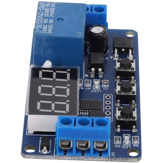 1 Channel Relay Module 12V Adjustable Trigger Delay Cycle Timing Pull-in Switch-on Switch - 3