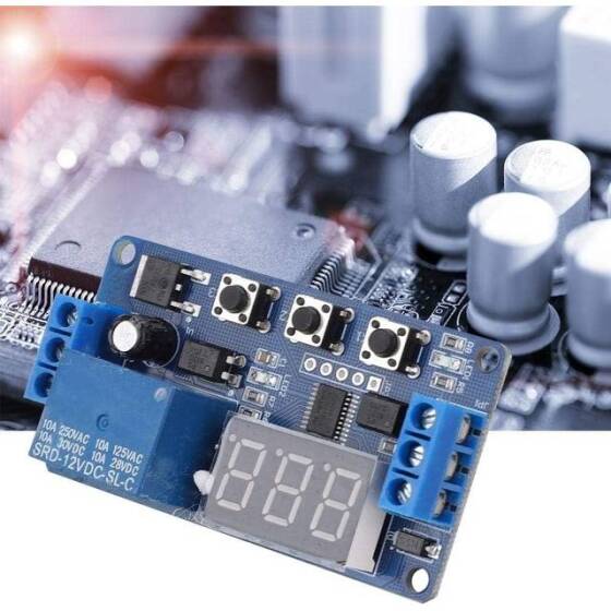 1 Channel Relay Module 12V Adjustable Trigger Delay Cycle Timing Pull-in Switch-on Switch - 4