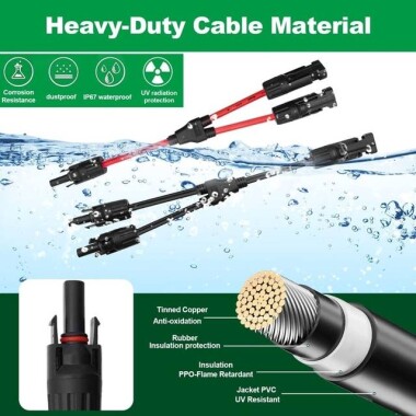 1 Pair MC4 30A 1000V Male And Female PV Connector Plugs - 4