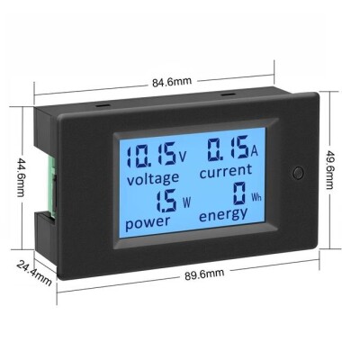 100V 20A OLED Digital Tester Amp Volt Power meter Time Capacity Energy Temp - 6