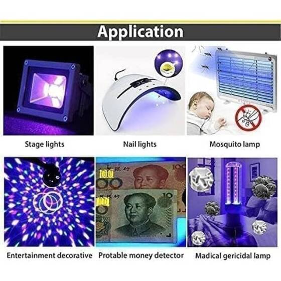 100W SMD High Power LED Bulb 405-410nm Purple - 3