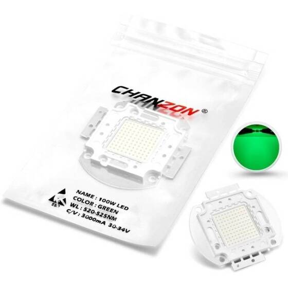 100W SMD High Power LED Bulb Pure Green - 4