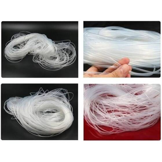 10Meters Transparent Silicone Tube Flexible Rubber Hose Drink Water Pipe Food Grade Connector ID 0 8mm X 1.9mm OD - 4
