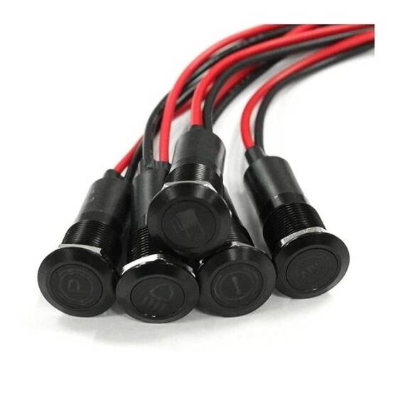 110V 3mm Blue LED Indicator Light With 20cm Cable - 2