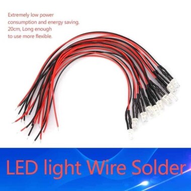 12-18V 3mm Yellow LED Indicator Light With 20cm Cable - 2