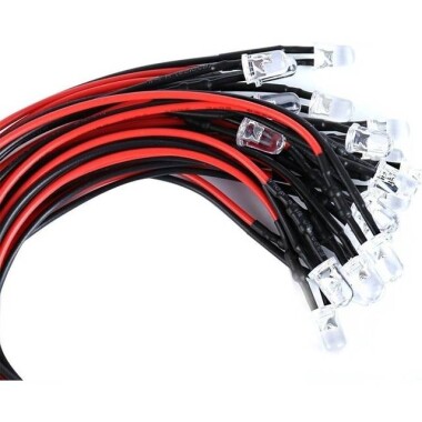 12-18V 5mm Green LED Indicator Light With 20cm Cable - 3