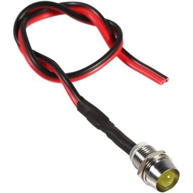 12-18V 8mm Red LED Indicator Light With 20cm Cable - 4