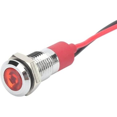 12-18V 8mm Water Clear Purple LED Indicator Light With 20cm Cable - 2