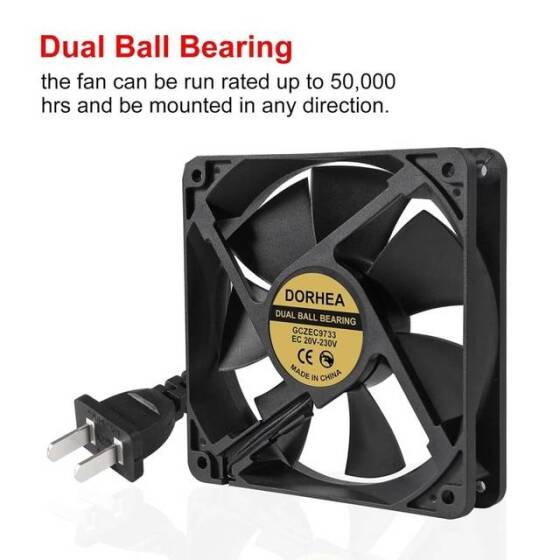 12025 110V Double Ball Cooling Fan - 2